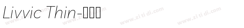 Livvic Thin字体转换